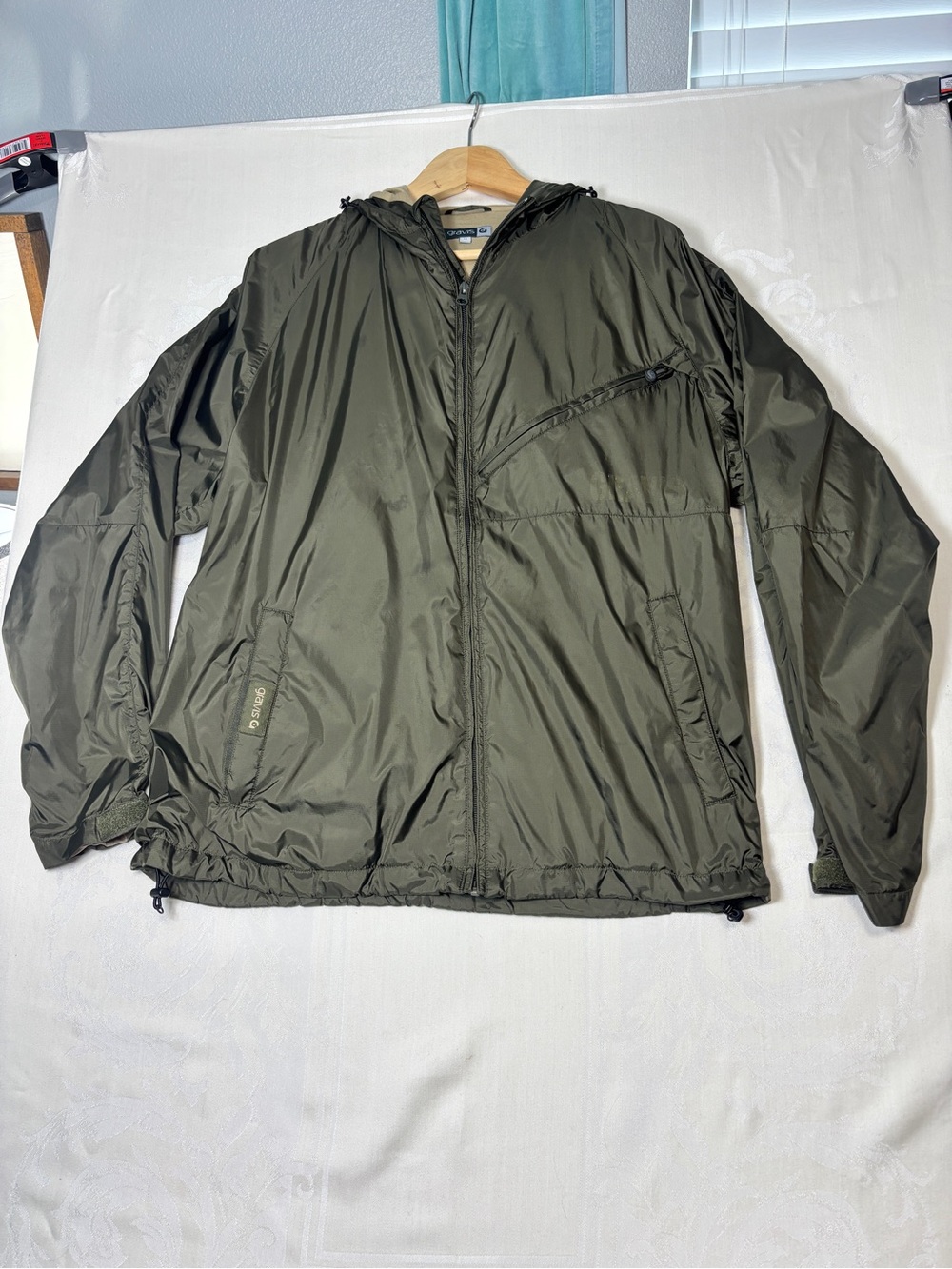 Men's Gravis Vintage Olive Green Packable Hooded Shell Jacket